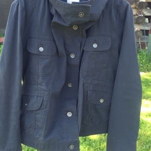 Eddie Bauer Grey/black military style short coat